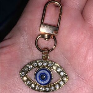 Evil Eye purse/bag charm protection Keychain nwt